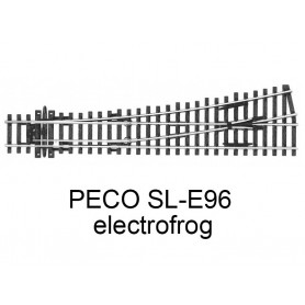 PECO SL-E96 - Aiguillage à gauche moyen rayon 12° code 100 échelle HO