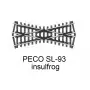 PECO SL-93 - croisement court 24° insulfrog code 100 échelle HO