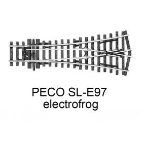 PECO SL-E97 - Aiguillage symétrique court 24° électrofrog code 100 échelle HO
