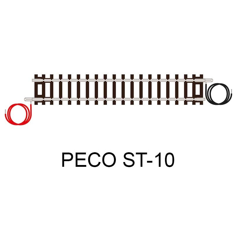 PECO ST-10 - rail droit d'alimentation code 80 échelle N