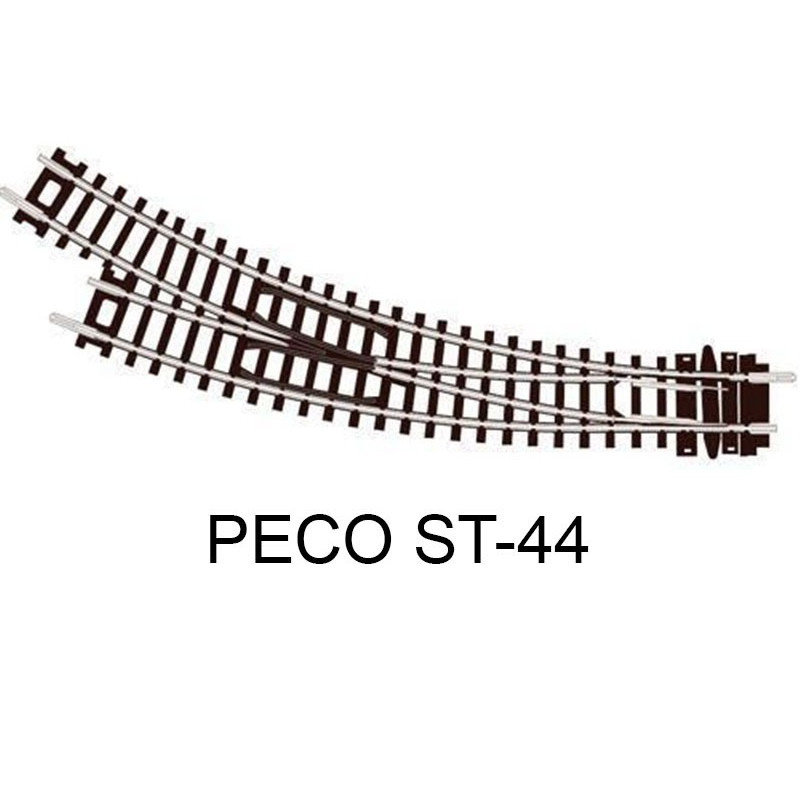 PECO ST-44 - aiguillage courbe à droite code 80 échelle N