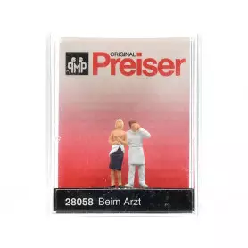 Médecin auscultant une femme - HO 1/87 - PREISER 28058