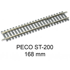 PECO ST-200 - rail droit 168 mm code 100 échelle HO
