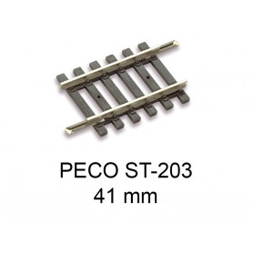 PECO ST-203 - rail droit 41 mm code 100 échelle HO