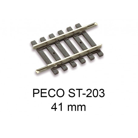 PECO ST-203 rail droit 41 mm code 100 échelle HO 