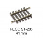 PECO ST-203 - rail droit 41 mm code 100 échelle HO