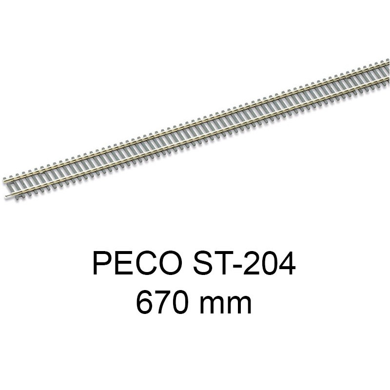 PECO ST-204 - rail droit 670 mm code 100 échelle HO