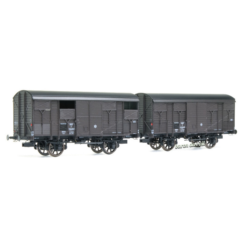 2x Primeurs ex-couverts 20T, SNCF Ep.IIIb - HO 1/87 - REE WB-739