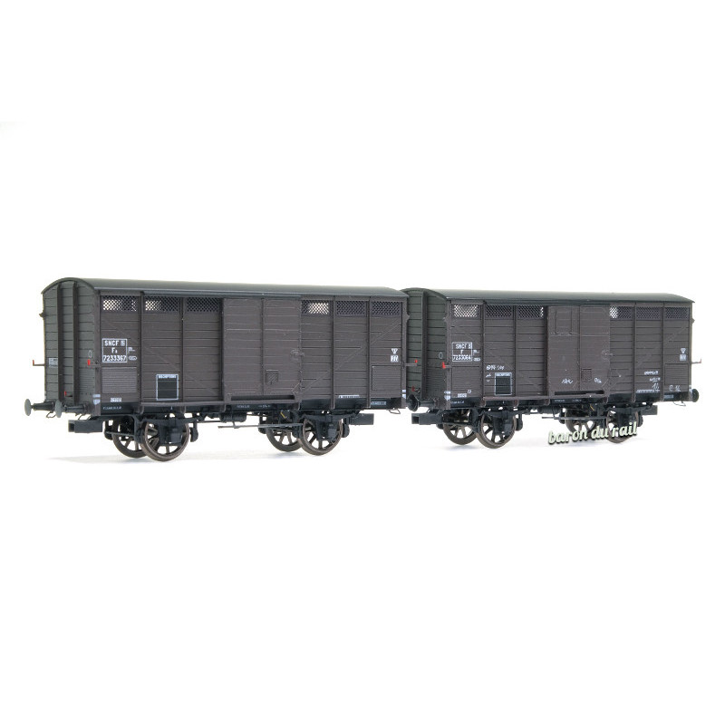 2x Primeurs ex-10T, SNCF Ep.IIIa - HO 1/87 - REE WB-745
