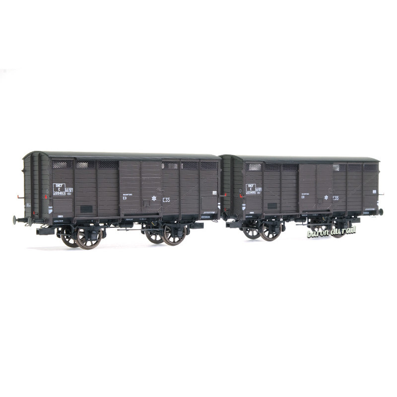 2x Primeurs ex-10T, SNCF Ep.IIIb - HO 1/87 - REE WB-747