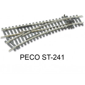 PECO ST-241 - aiguillage court à gauche code 100 échelle HO