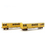 Set 2 wagons GASS tête de vache jaunes SNCF époque IV - HO - LS Models 30085