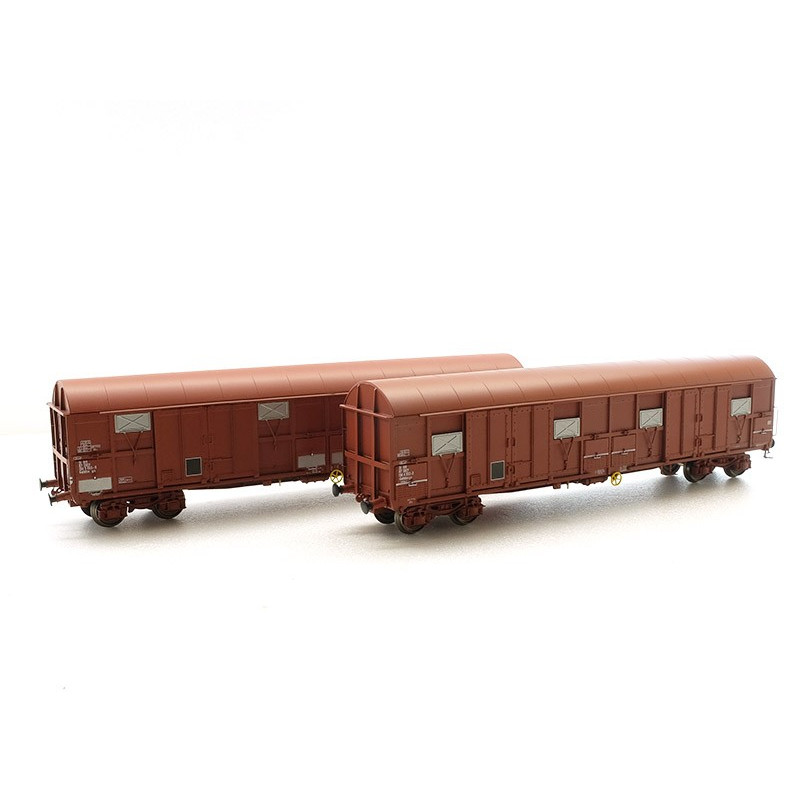Set 2x wagon GASS brun SNCF époque IV et V - HO - LS Models 30336