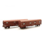 Set 2x wagon GASS brun SNCF époque IV et V - HO - LS Models 30336