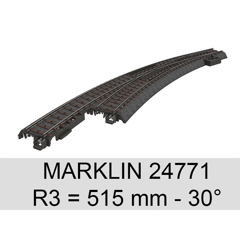 Aiguillage courbe à gauche voie C 30° Marklin 24771