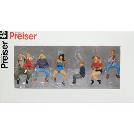 Personnages assis - échelle O 1/43 - PREISER 65346