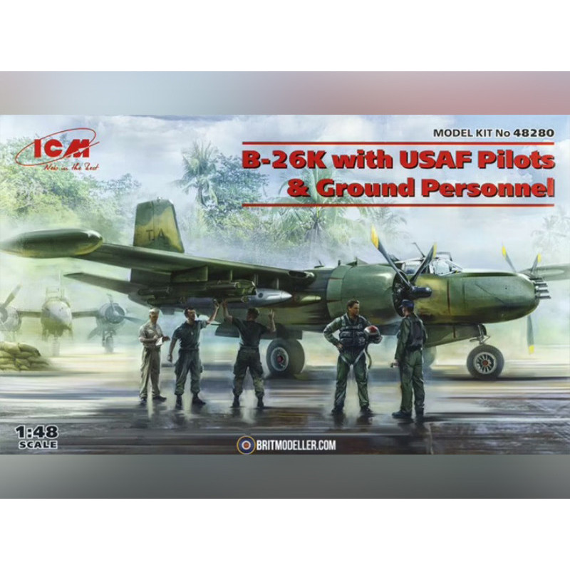 B-26K avec pilotes et personnel au sol - 1/48 - ICM 48280
