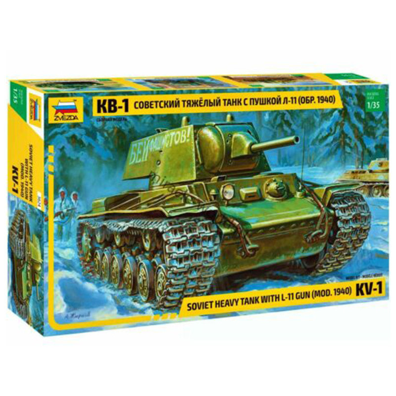 Char lourd soviétique KV-1 avec canon L-11 modèle 1940 - 1/35 - ZVEZDA 3624