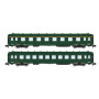 2x voitures DEV AO B8 et C10 ép III SNCF - N 1/160 - REE NW-272