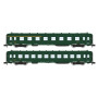 2x voitures DEV AO A3B5 et C10 ép III SNCF - N 1/160 - REE NW-273