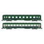 2x voitures DEV AO A8 et B10 ép IV-V SNCF - N 1/160 - REE NW-277