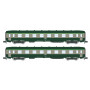 2x voitures DEV AO B8 et B8 ép IV-V SNCF - N 1/160 - REE NW-278