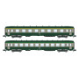 2x voitures DEV AO A8 et B10 ép IV-V SNCF - N 1/160 - REE NW-279