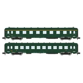 2x voitures DEV AO A8 B10 myfi ép III SNCF - N 1/160 - REE NW-282