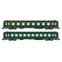 2x voitures DEV AO A8 B10 myfi ép III SNCF - N 1/160 - REE NW-282