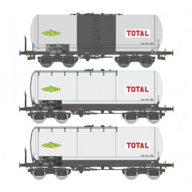 Set 3x citernes ANF courtes, ép. IV "SIMOTRA-TOTAL" - HO 1/87 - REE WB-590