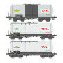 Set 3x citernes ANF courtes, ép. IV "SIMOTRA-TOTAL" - HO 1/87 - REE WB-590