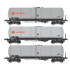 Set 3x citernes ANF longues, ép. V-VI "ERMEWA" - HO 1/87 - REE WB-598