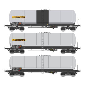 Set 3x citernes ANF longues, ép. V-VI "SIMOTRA" - HO 1/87 - REE WB-594