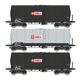 Set 3x citernes FAUVET-GIREL, ép. III "SHELL" - HO 1/87 - REE WB-663
