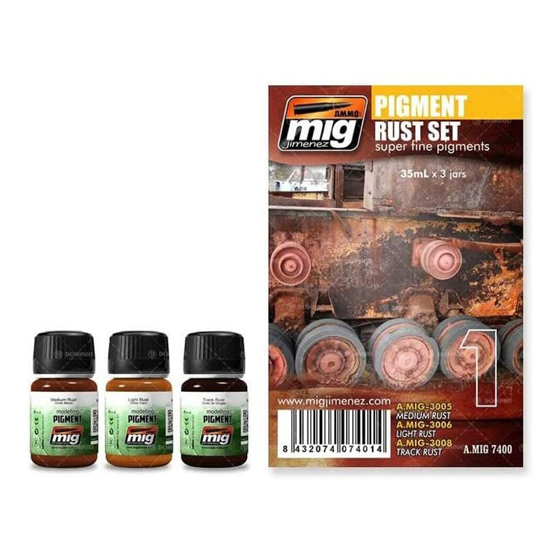 Set de pigments effet rouille - AMMO MIG 7400