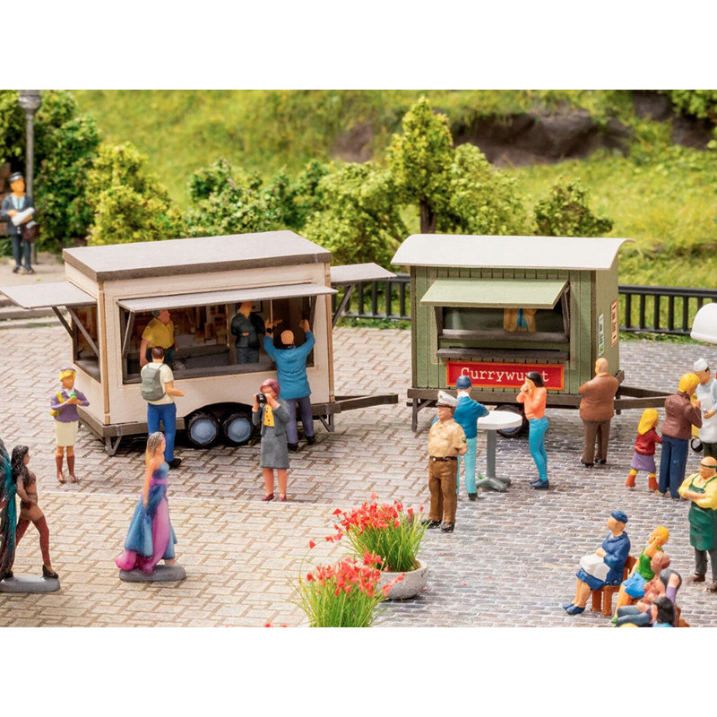 2x roulottes de fête foraine - HO 1/87 - NOCH 14396