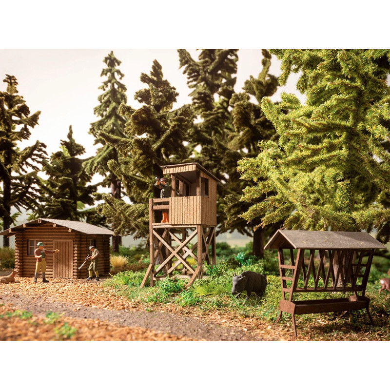 Set Laser-Cut cabane et affût - HO 1/87 - NOCH 66806