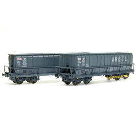 2x Tombereaux DMH ARBEL ép. IV-V - SNCF - HO 1/87 - LS Models 31115