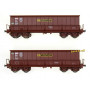 2x Tombereaux DMH SIMOTRA ép. V - SNCF - HO 1/87 - LS Models 31116