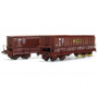 2x Tombereaux DMH SIMOTRA ép. V - SNCF - HO 1/87 - LS Models 31116