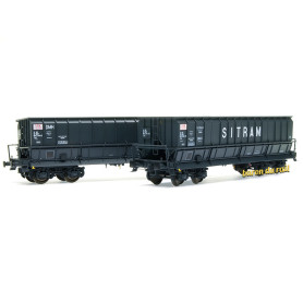 2x Tombereaux DM-H SITRAM ép. IV - SNCF - HO 1/87 - LS Models 31118