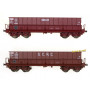 2x Tombereaux DM SIDELOR-SCRC ép. IV - SNCF - HO 1/87 - LS Models 31119