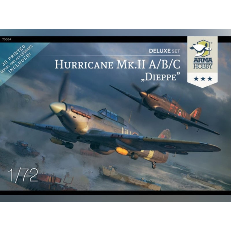 Hurricane Mk II a/b/c Dieppe Deluxe Set - échelle 1/72 - ARMA HOBBY 70054
