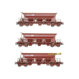 Set 3x wagon trémie Type 1 Uas ép. III-IV SNCF - HO 1/87 - REE WB-749