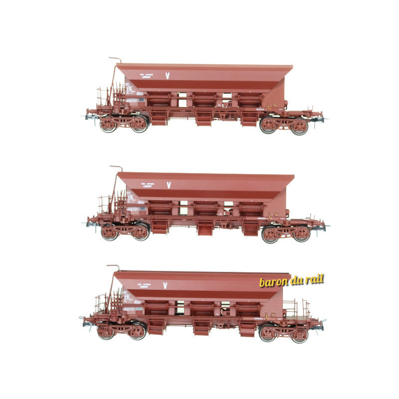Set 3x wagon trémie Type 1 Uas ép. IV SNCF - HO 1/87 - REE WB-751