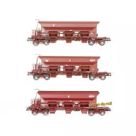 Set 3x wagon trémie Type 1 Uas ép. VI SNCF - HO 1/87 - REE WB-753