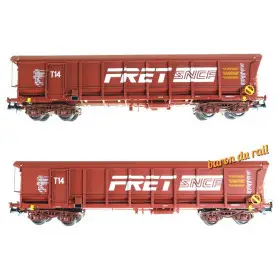 Set 2x tombereaux TAMS ép. V SNCF - HO 1/87 - REE WBSE-006
