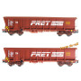 Set 2x tombereaux TAMS ép. V SNCF - HO 1/87 - REE WBSE-006