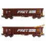 Set 2x tombereaux TAMS ép. V SNCF - HO 1/87 - REE WBSE-007