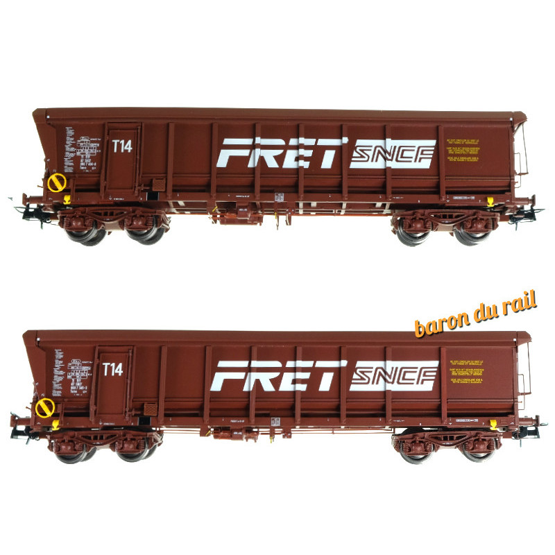 Set 2x tombereaux TAMS ép. V SNCF - HO 1/87 - REE WBSE-007